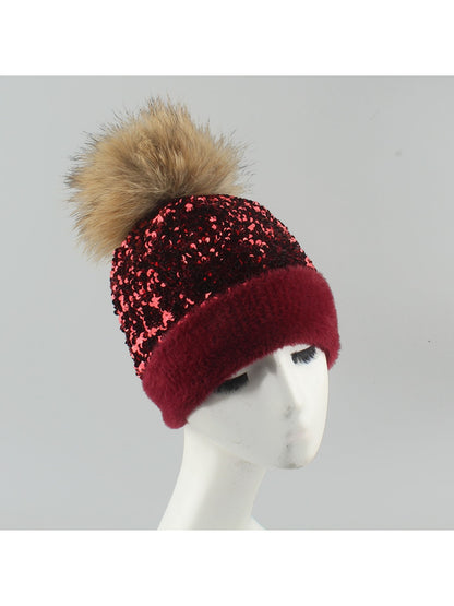 Haila - Women's Pom Pom High Crown Knit Beanie