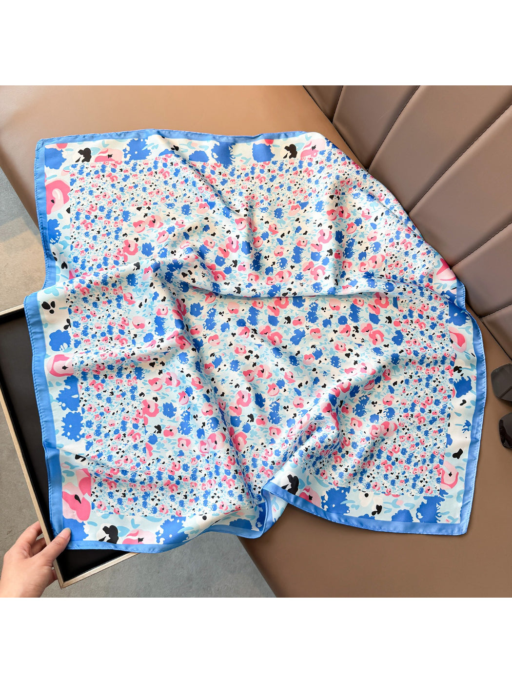 Scarvii Abstract Floral Square Scarf