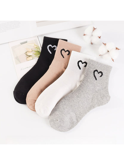 Rufia - Playful Heart Design Crew Socks