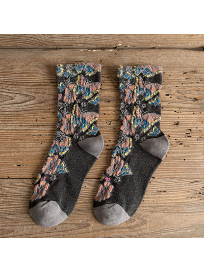 Rufia - Textured Bloom Cluster Socks