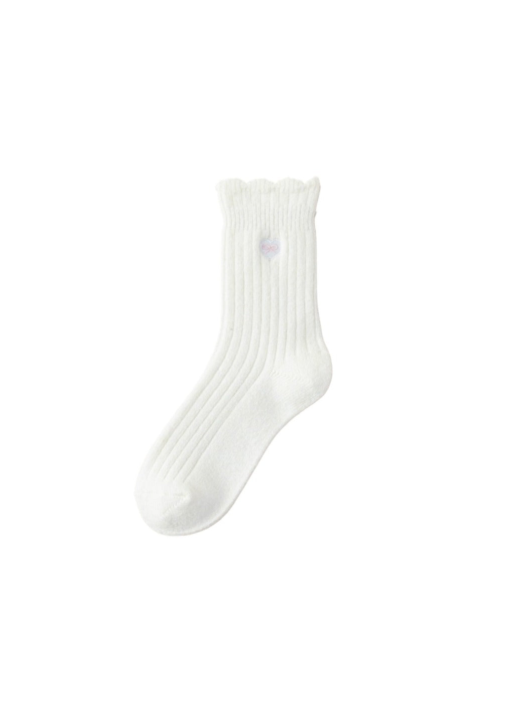 Rufia – Bow & Heart Embroidered Winter Socks