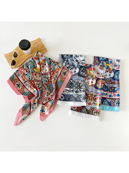 Scarvii - Colorful Mosaic Panel Square Scarf