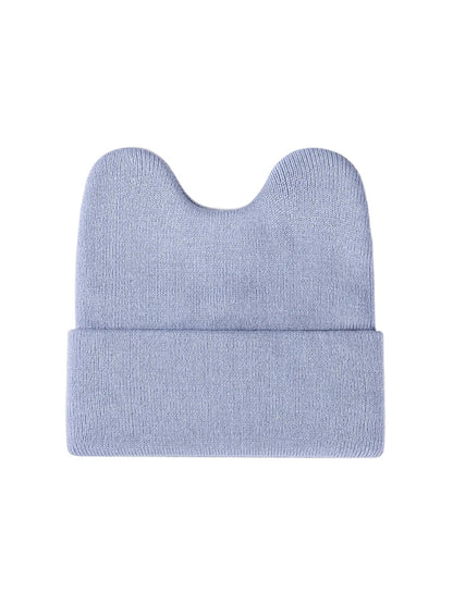 Haila - Rounded Ear Cuffed Knit Beanie