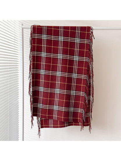 Scarvii – Tassel Fringe Plaid Scarf & Shawl