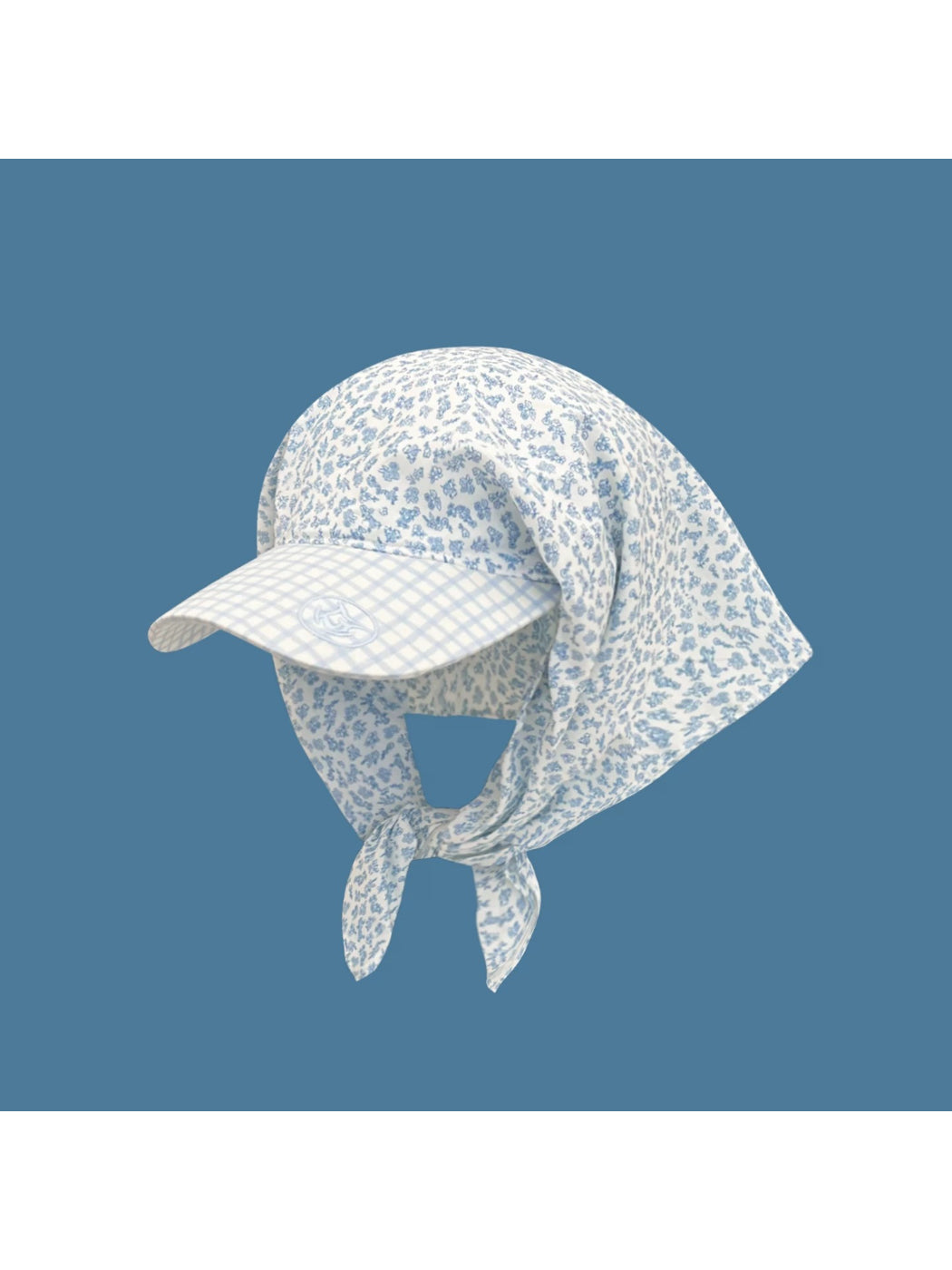 Side view of Haila Floral Bonnet Cap highlighting its shape and floral print