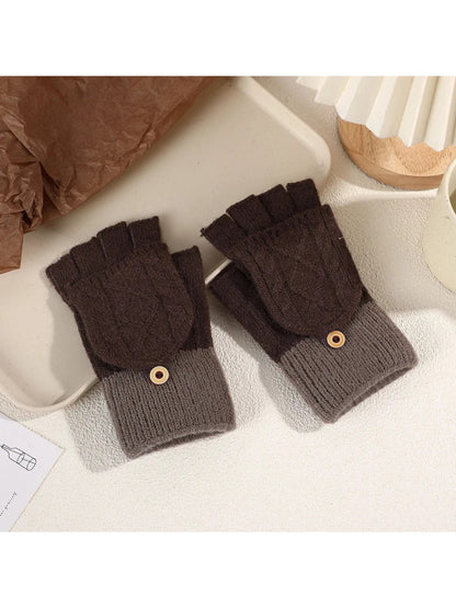 Gloving - Cable Knit Fold-Over Fingerless Gloves