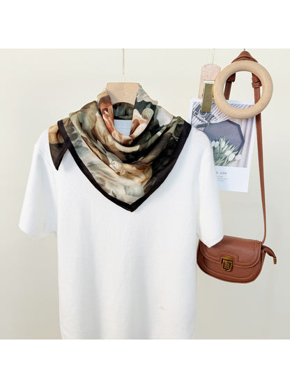 Scarvii - Retro Garden Bloom Square Scarf