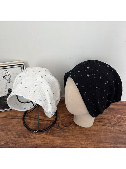 Haila - Women's Star Print Brimless Stack Hat