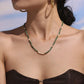 Bauai - Forest Green Minimalist Bead Necklace - Elegant & Delicate