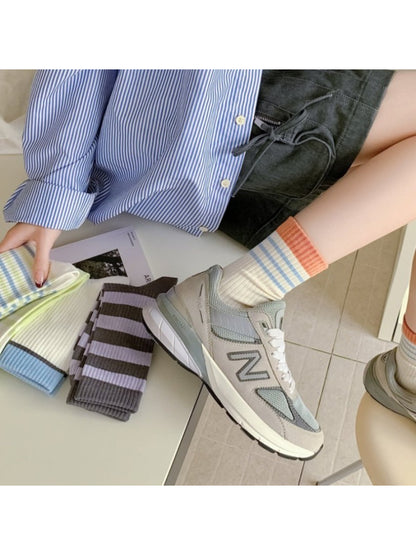 Rufia - Retro Stripe Rib Crew Socks product image 3