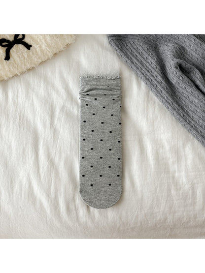Rufia - Polka Dot Ruffle Edge Crew Socks product image 4