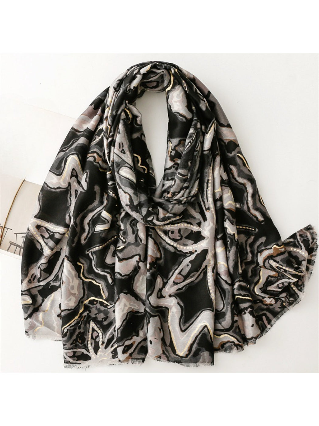 Scarvii - Abstract Marble Print Scarf