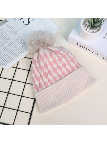 Haila - Women's Winter Plaid Beanie with Fleece Lined