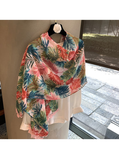 Scarvii - Watercolor Rainforest Print Rectangular Scarf
