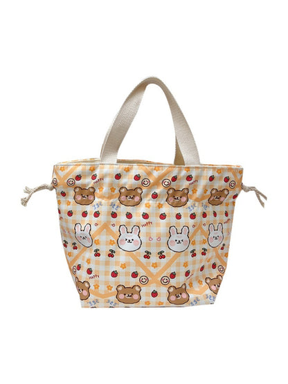 Cosbai cartoon small tote bag with short handles on flat surface