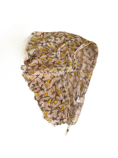 Scarvii - Fresh Style Floral Printed Triangle Scarf - Light & Airy