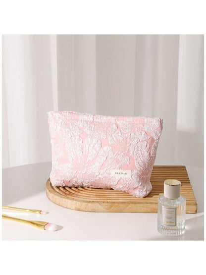 Cosbai - Elegant Floral Cosmetic Bag