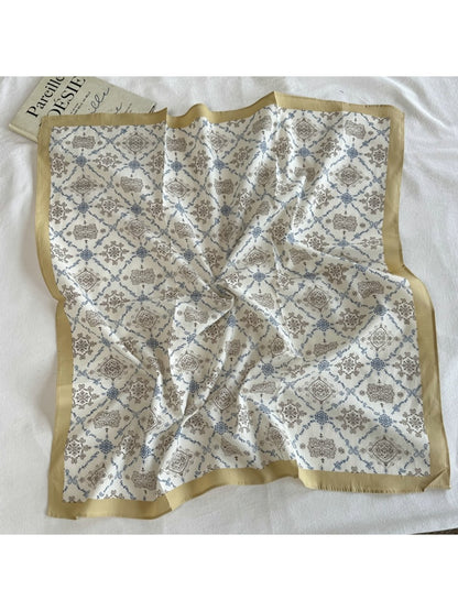 Scarvii - Floral Print Patterned Everyday Square Scarf