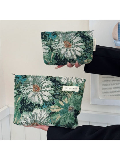 Cosbai - Vintage Jacquard Floral Pouch