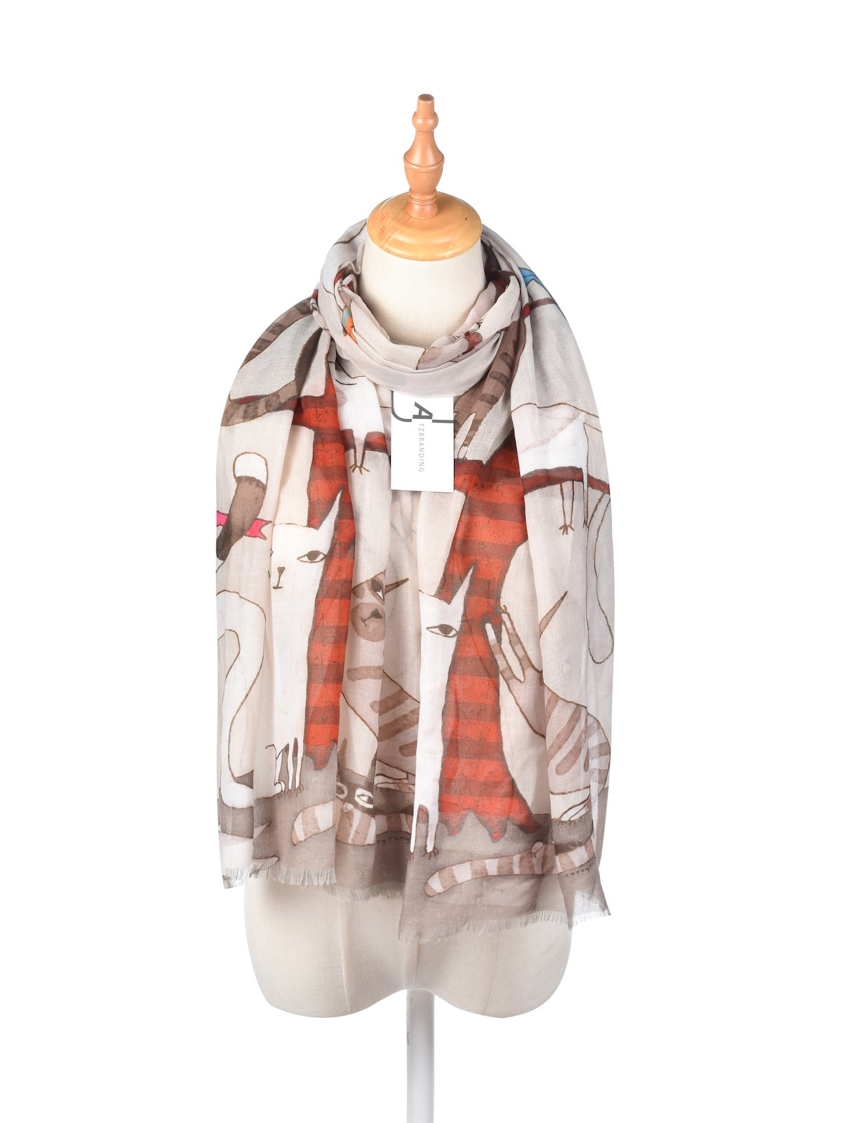 Scarvii – Soft Cat Print Scarf