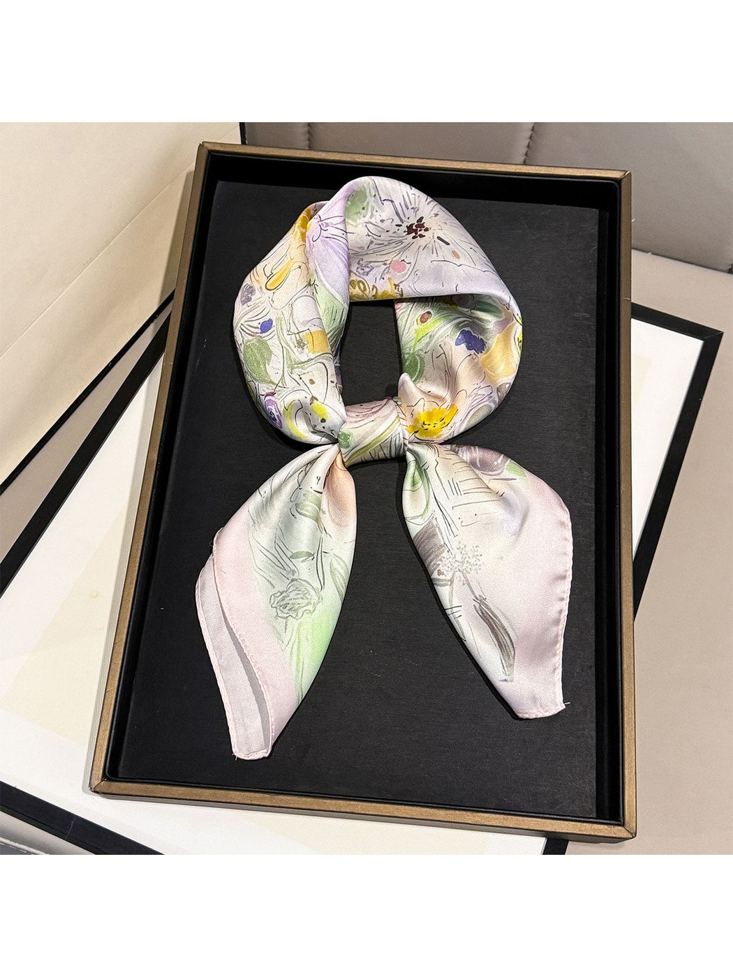 Scarvii Watercolor Floral Print Square Scarf product image