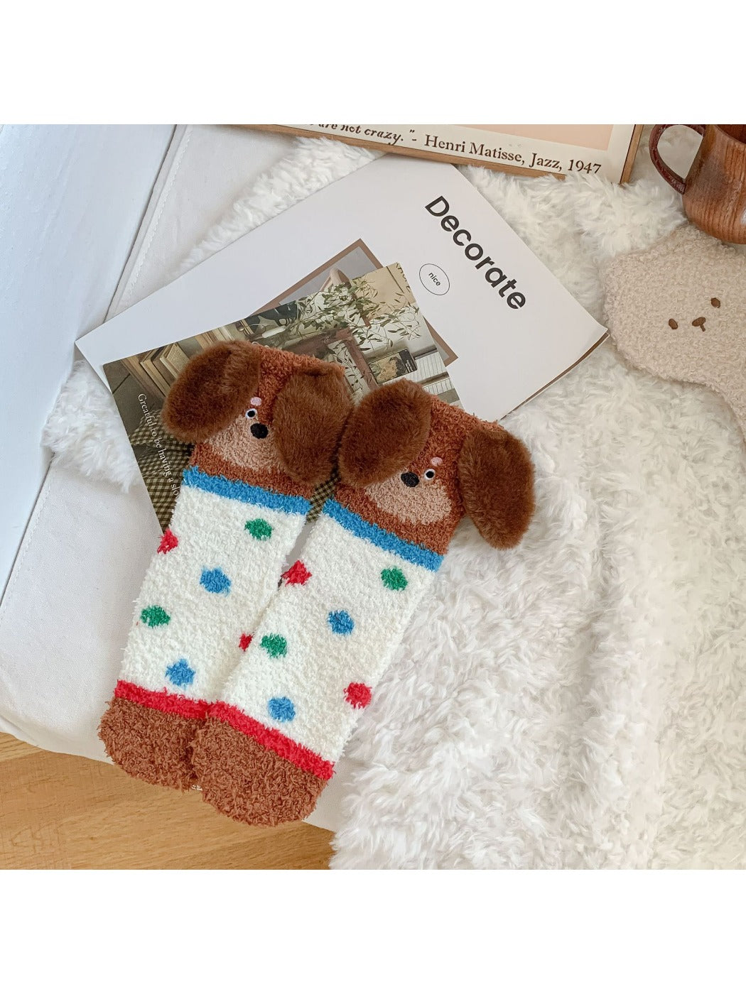 Rufia - Dachshund Plush Socks with Long Ears