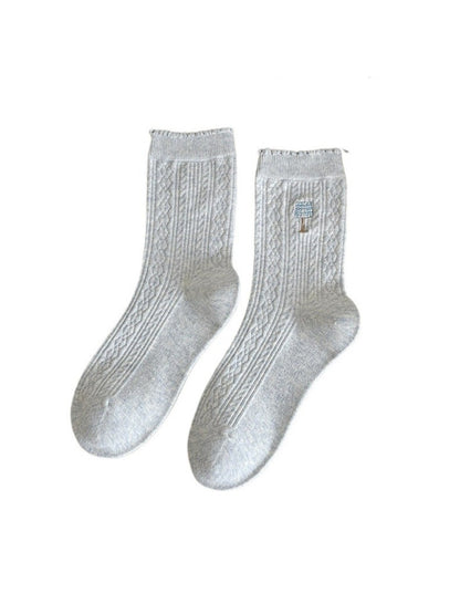 Rufia - Sweet Cozy Bow Mid-Calf Capsule Socks