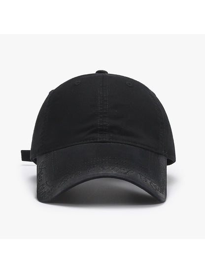Haila - Embroidered Washed Curved Brim Baseball Cap