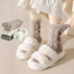 Rufia - Solid Color Soft Coral Fleece Socks