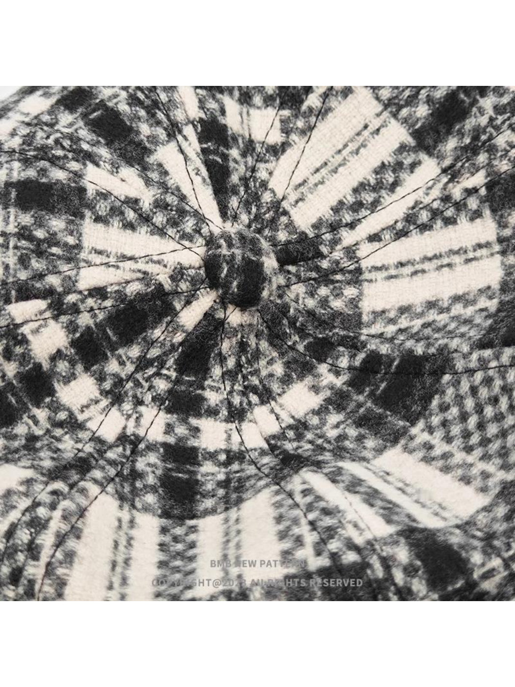 Haila - Plaid Buckle Detail Visor Hat
