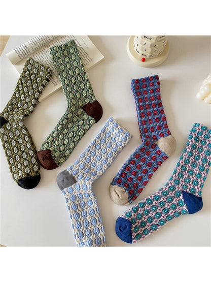 Rufia - Cluster Bloom Pattern Crew Socks