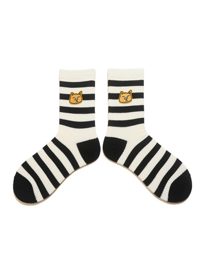 Rufia - Bow & Patchwork Lace Trim Ankle Socks