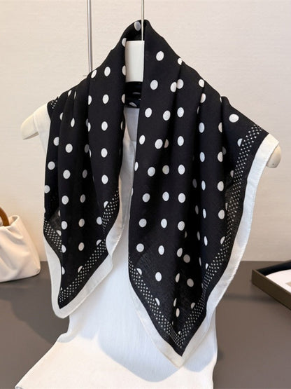 Scarvii - Square Scarf with Polka Dots – Classic & Stylish