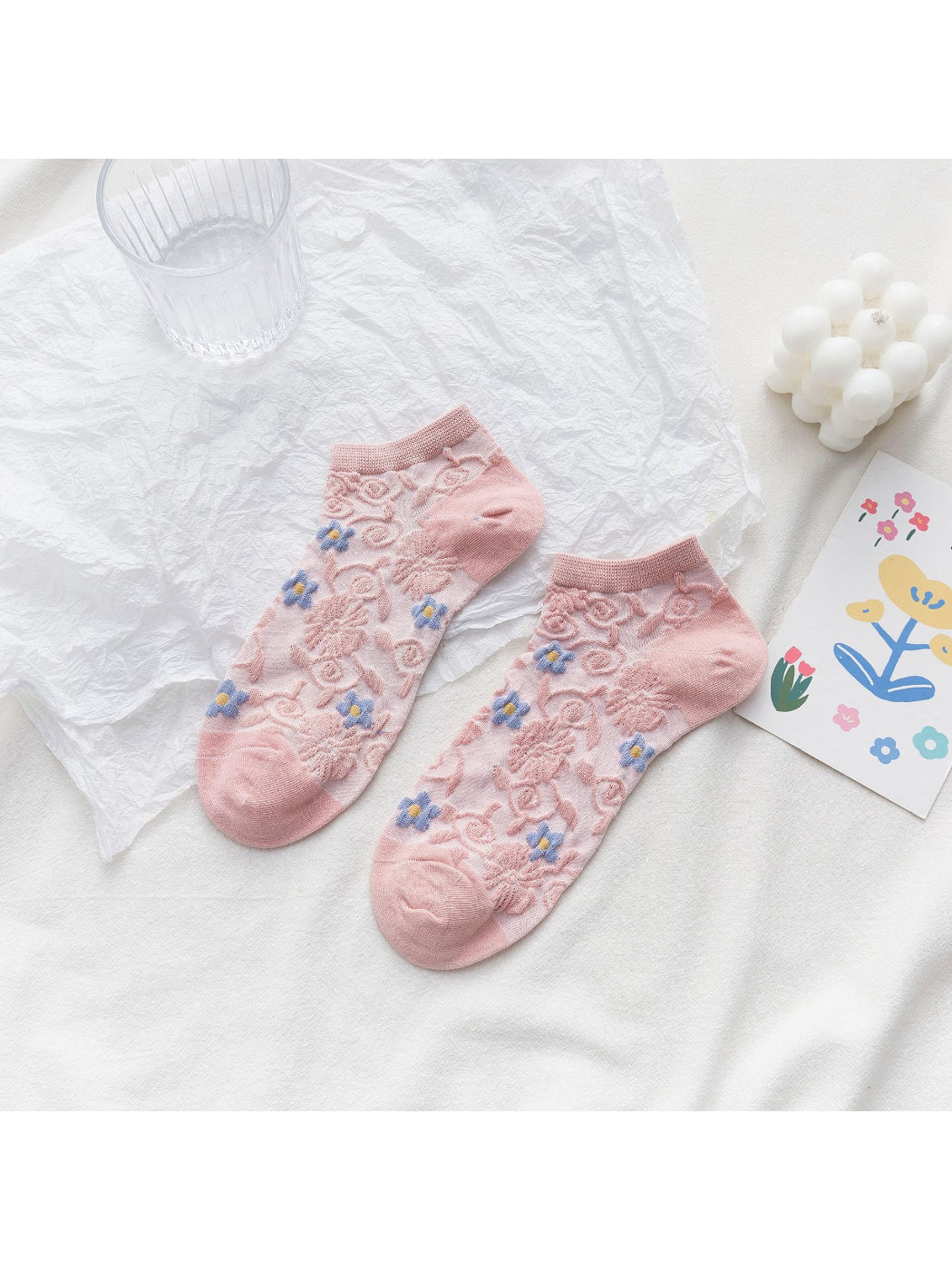 Rufia - Textured Floral Ankle Socks product image 4