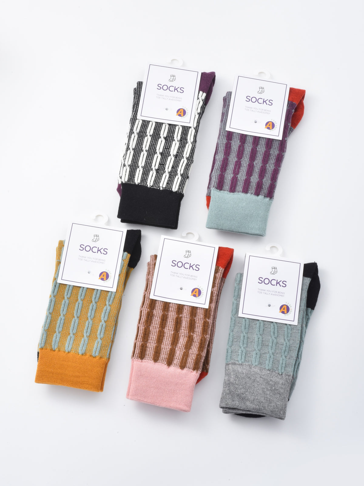 Rufia - Bold Graphic Knit Crew Socks