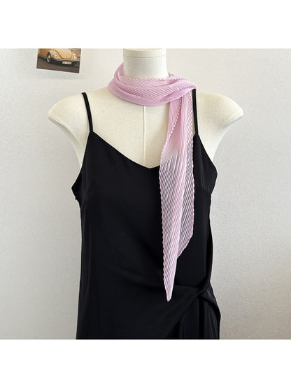Scarvii - Elegant Narrow Solid Color Scarf
