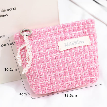 Cosbai - Soft Tweed Mini Cosmetic Bag Pouch detail view 15