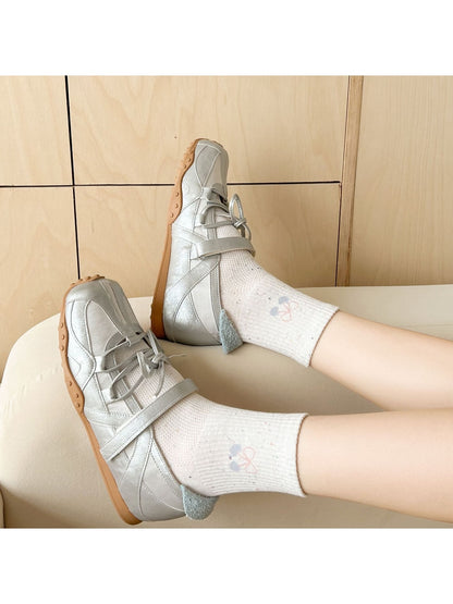 Rufia - Simple Cartoon Pattern Heathered Crew Socks
