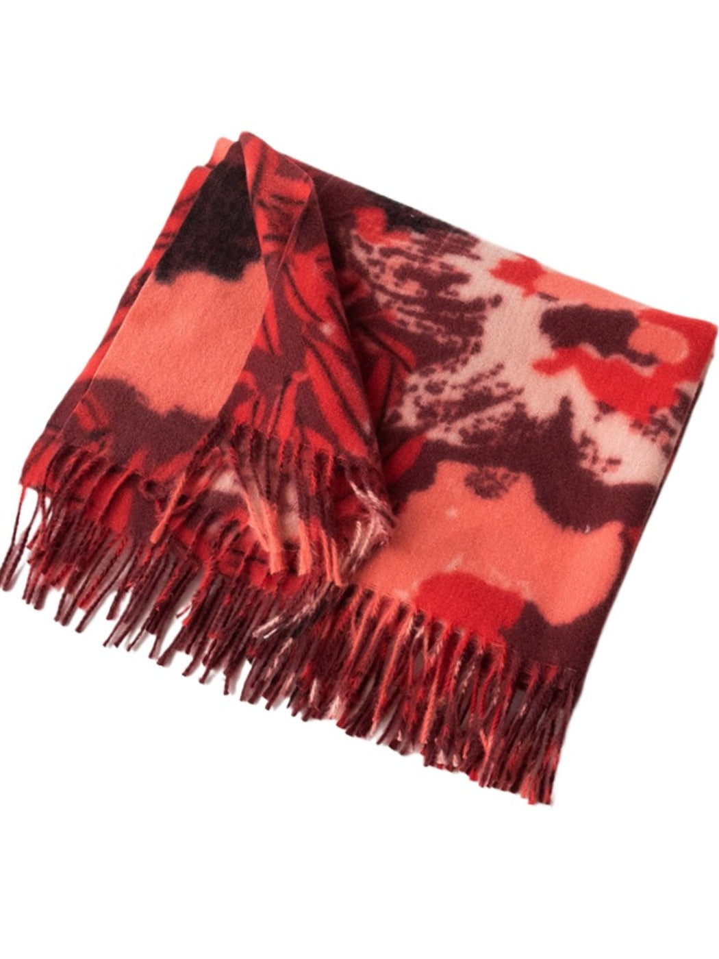 Scarvii - Thick Leaf Print Winter Scarf & Shawl