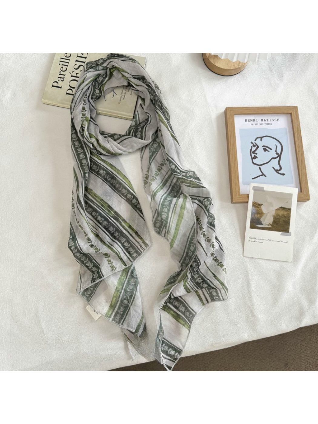 Scarvii - Vintage Print Long Scarf