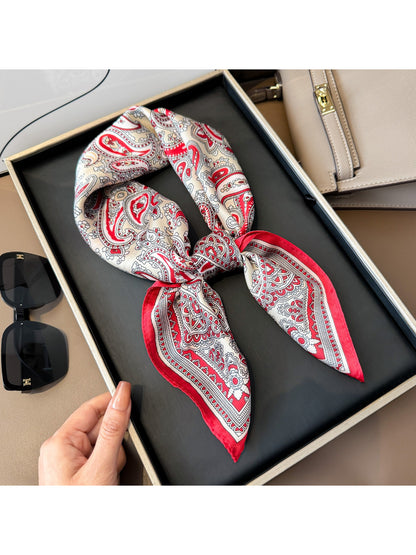 Scarvii Decorative Border Paisley Square Scarf