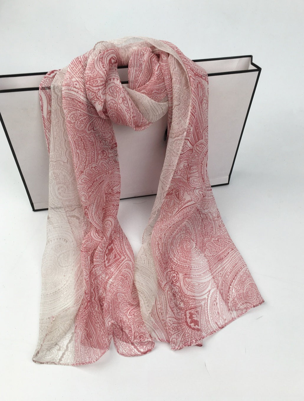 Scarvii light stylish oversized vintage paisley scarf image 8