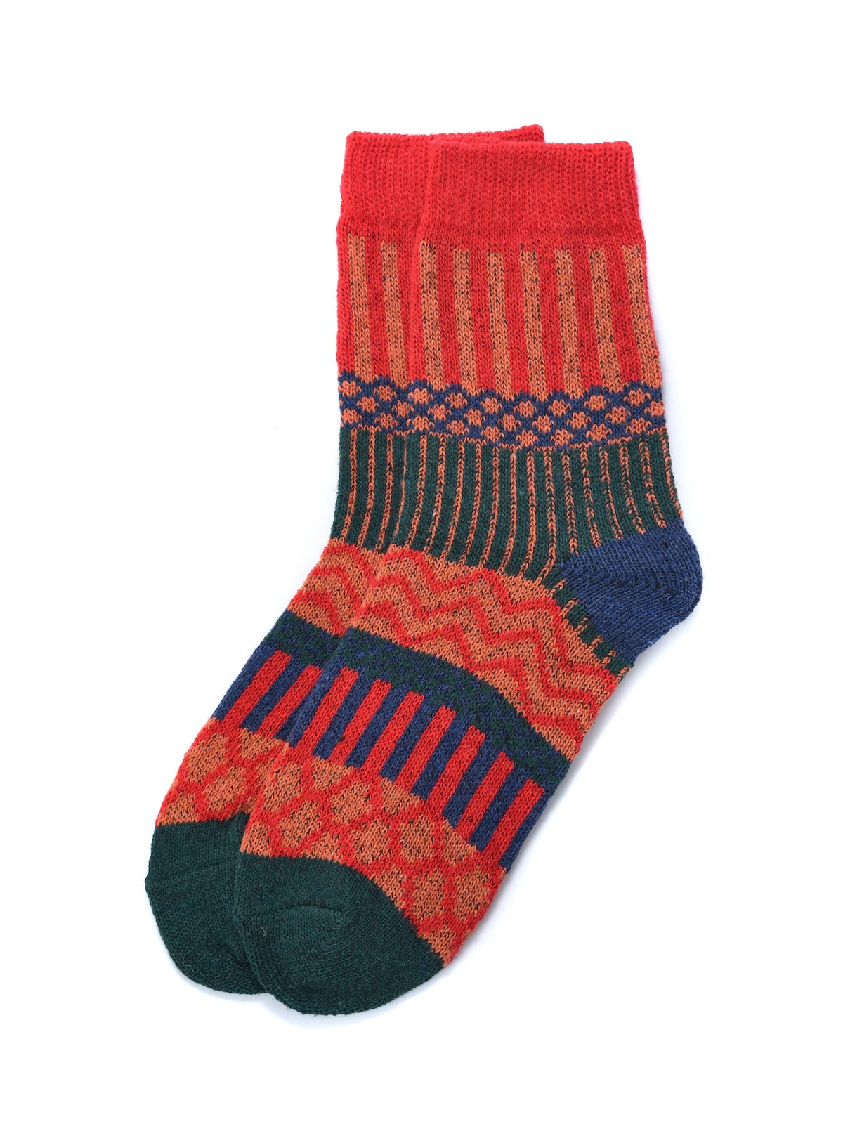 Rufia - 5 Pairs Bohemian Wool-Blend Socks Set