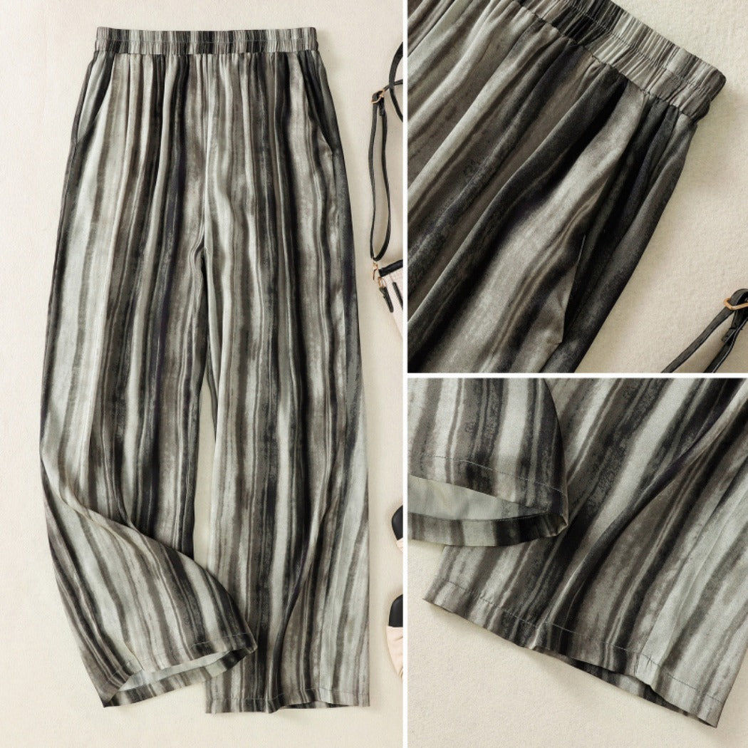 Troposa - Loose Stripe Wide-Leg Pants - Oversized & Cool