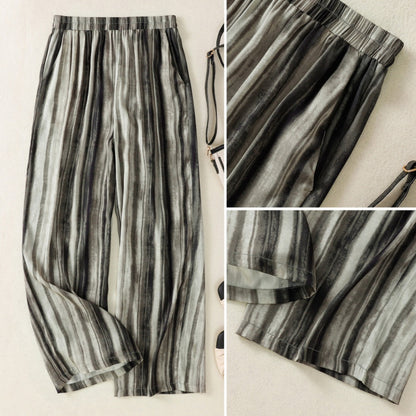 Troposa - Loose Stripe Wide-Leg Pants - Oversized & Cool