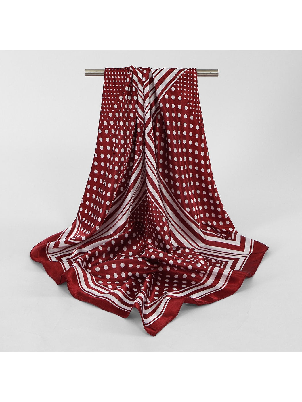Scarvii - Retro Polka Dot Printed Fashion Square Scarf