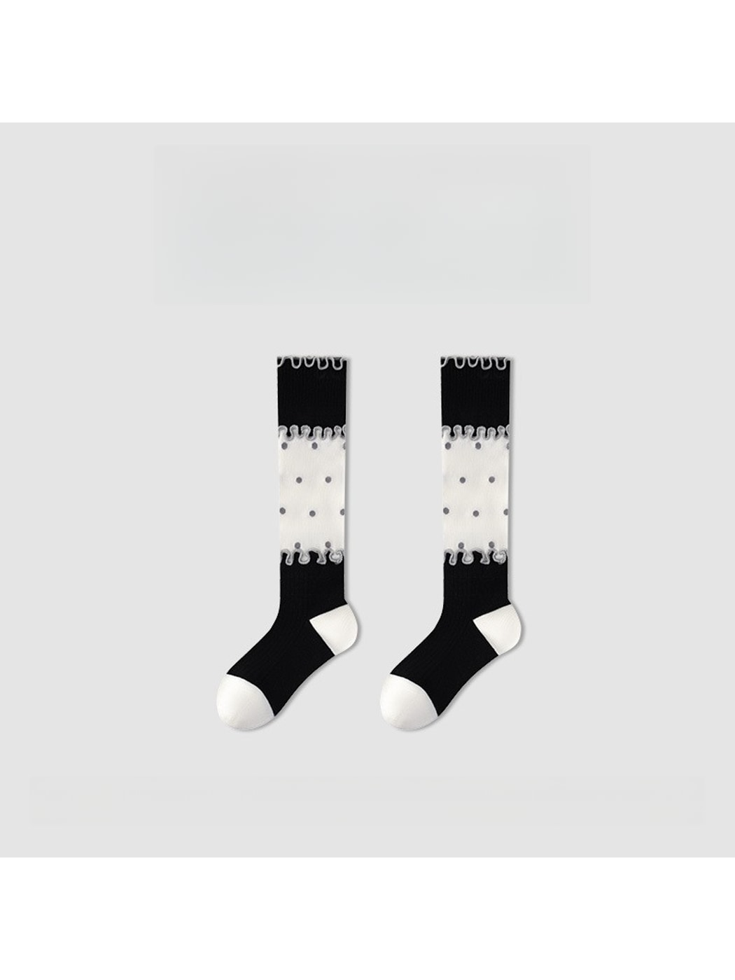 Rufia - Preppy Patchwork Pattern Crew Socks