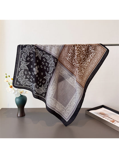 Scarvii - Square Scarf with Paisley Print