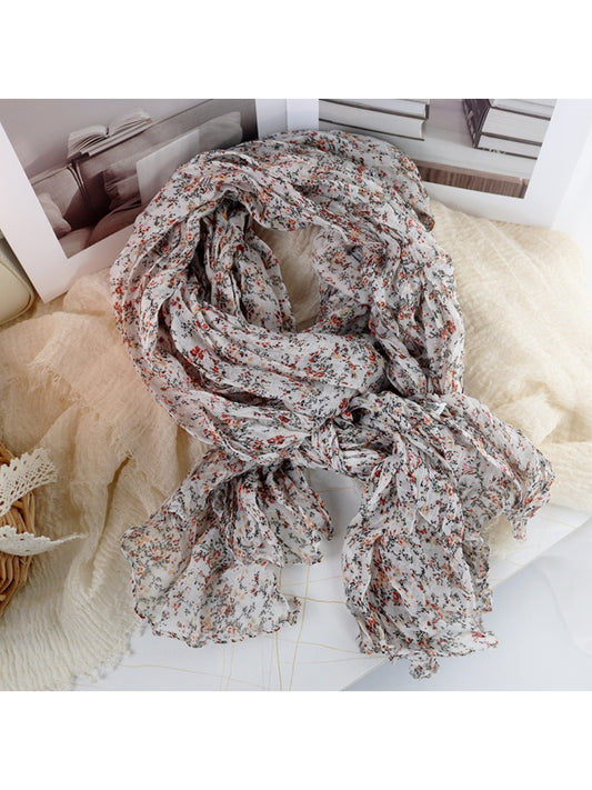 Scarvii - Ditsy Floral Crinkle Lightweight Scarf