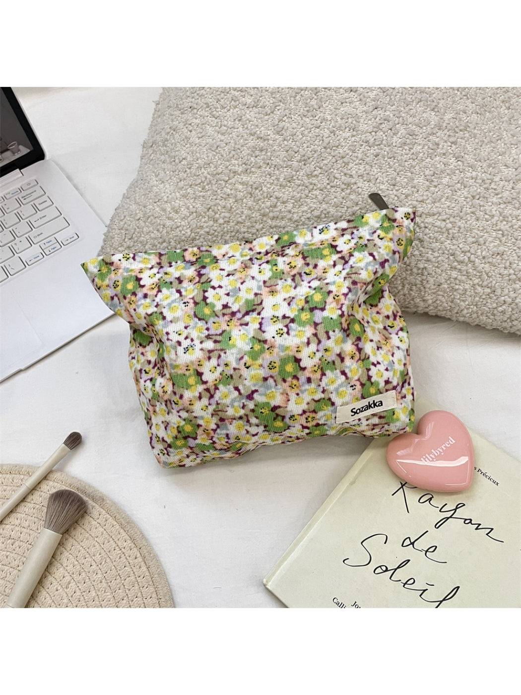Cosbai - Retro Floral Cosmetic Pouch